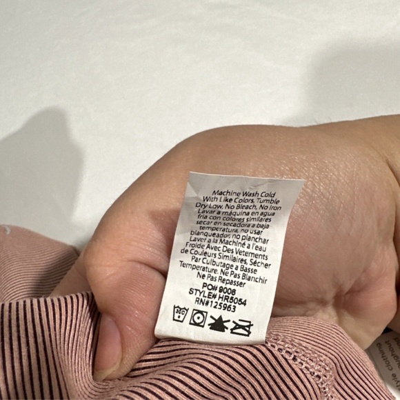 NWT $68 Beyond Yoga [ XL ] Heather Rib High Rise Biker‎ Short in Mauve - Picture 10 of 14